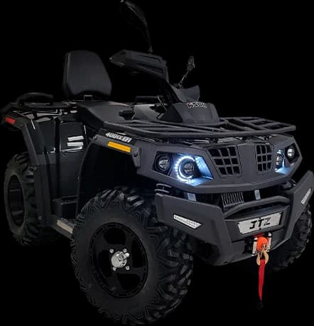 Hisun Tactic 400i preto, vista lateral